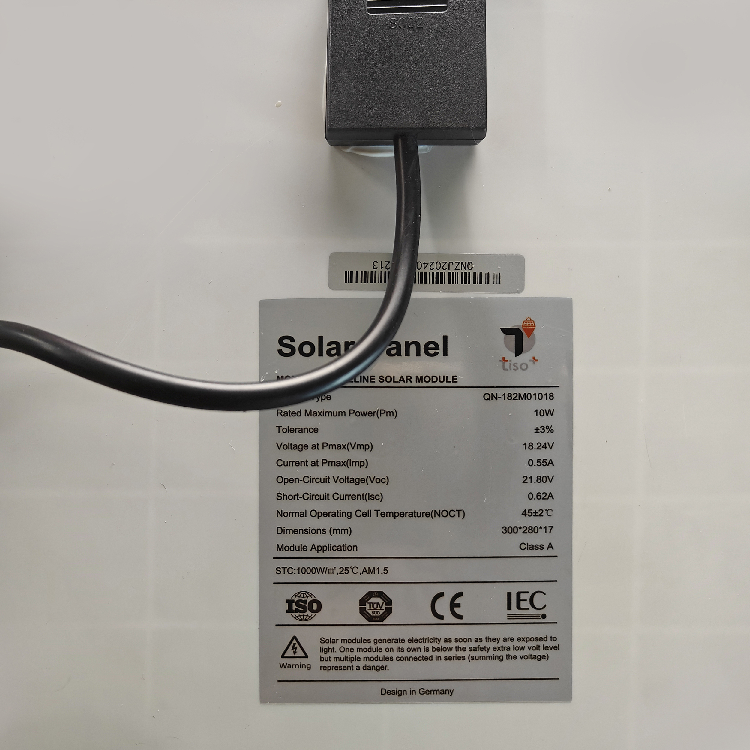 پنل خورشیدی تیسو مدل TM10W-18V ظرفیت 10 وات - Image 3